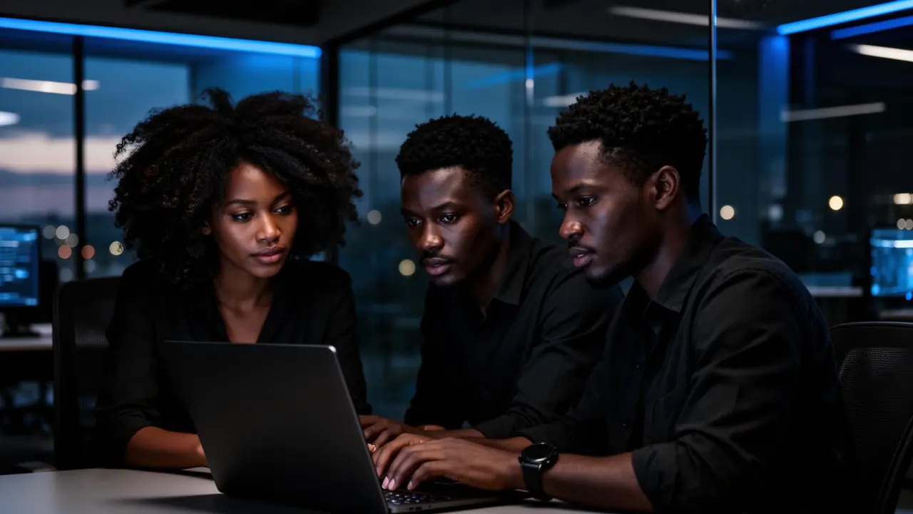 African tech team collaborating